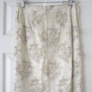 Lace and pearls skirt and halter top